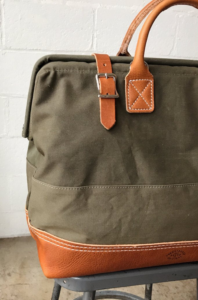 WWII era Salvaged Canvas Carryall
