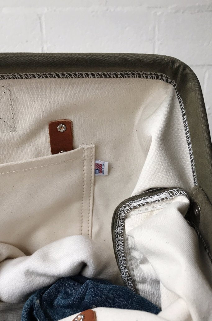 WWII era Salvaged Canvas Carryall
