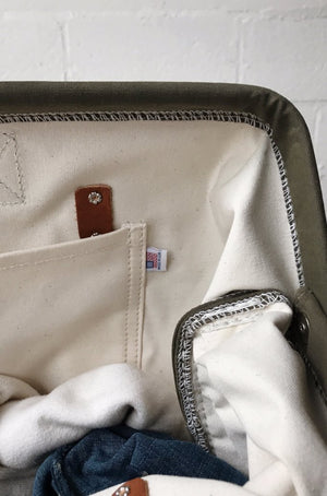 WWII era Salvaged Canvas Carryall