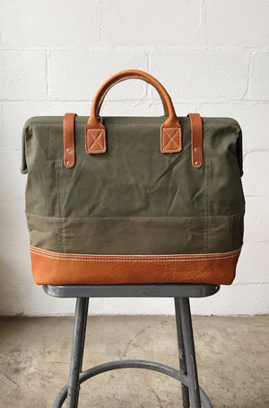 WWII era Salvaged Canvas Carryall