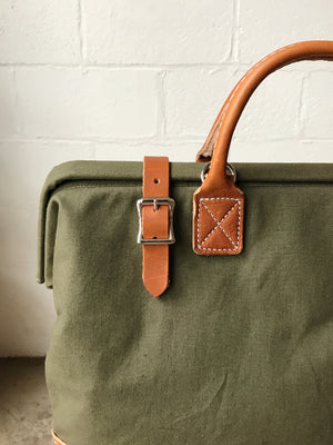 WWII era Salvaged Canvas Carryall