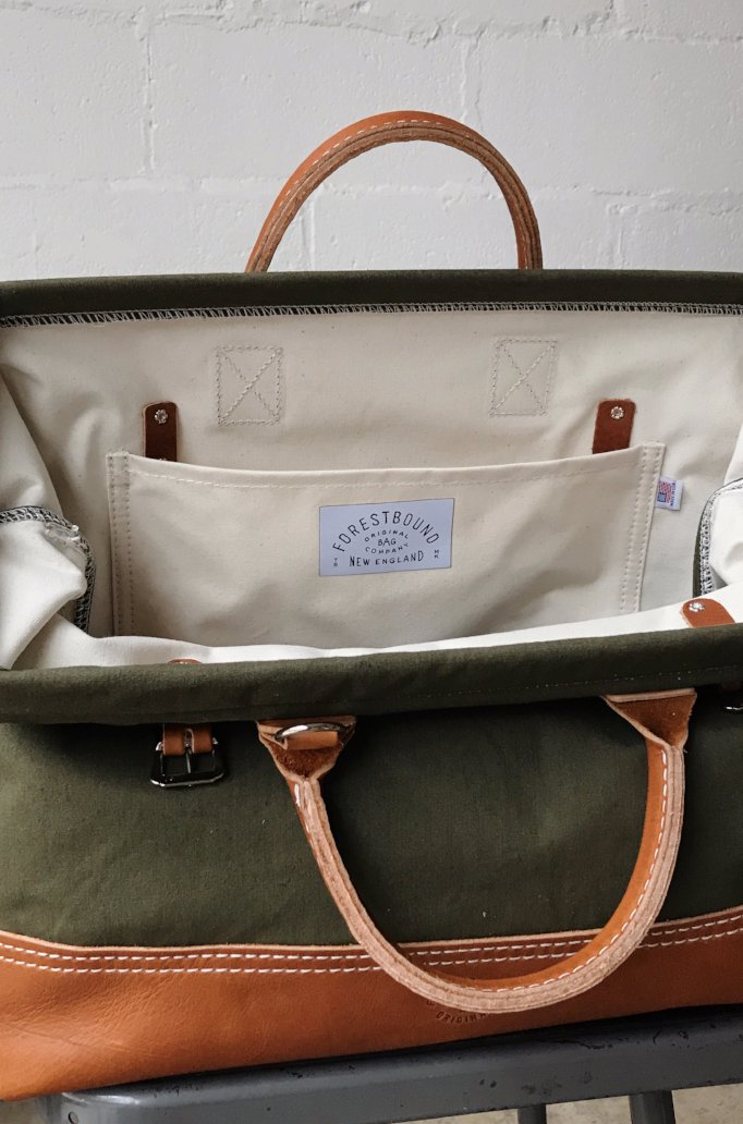 WWII era Salvaged Canvas Carryall