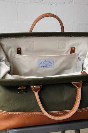 WWII era Salvaged Canvas Carryall