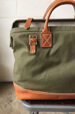 WWII era Salvaged Canvas Carryall
