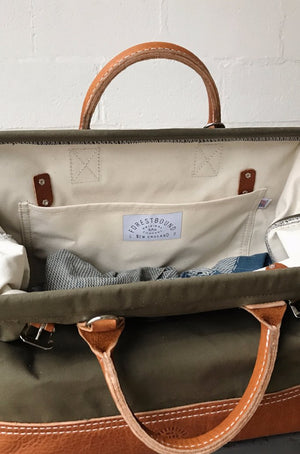 WWII era Salvaged Canvas Carryall