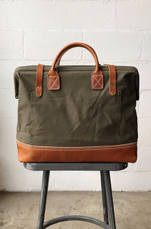 WWII era Salvaged Canvas Carryall