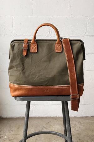 WWII era Salvaged Canvas Carryall