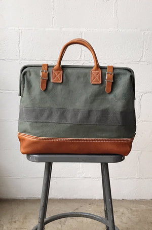 1950's era Salvaged Canvas Carryall