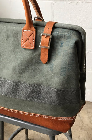 1950's era Salvaged Canvas Carryall