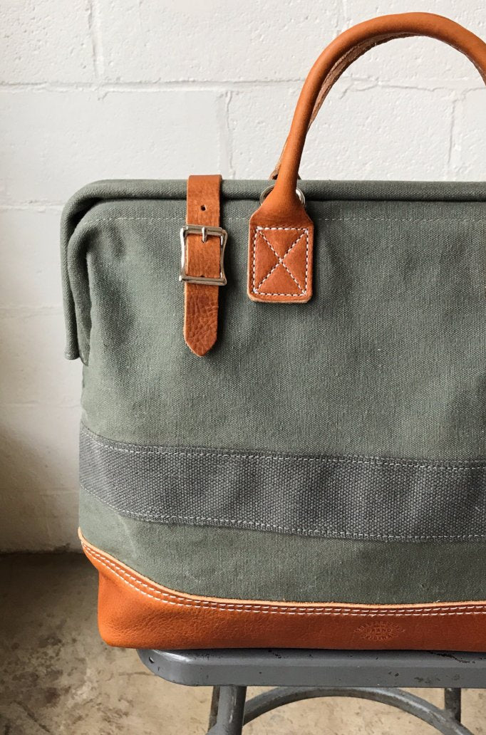1950's era Salvaged Canvas Carryall