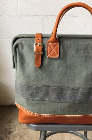 1950's era Salvaged Canvas Carryall