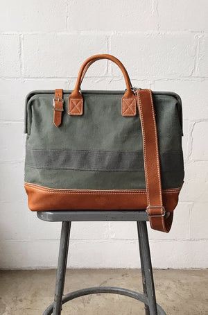 1950's era Salvaged Canvas Carryall