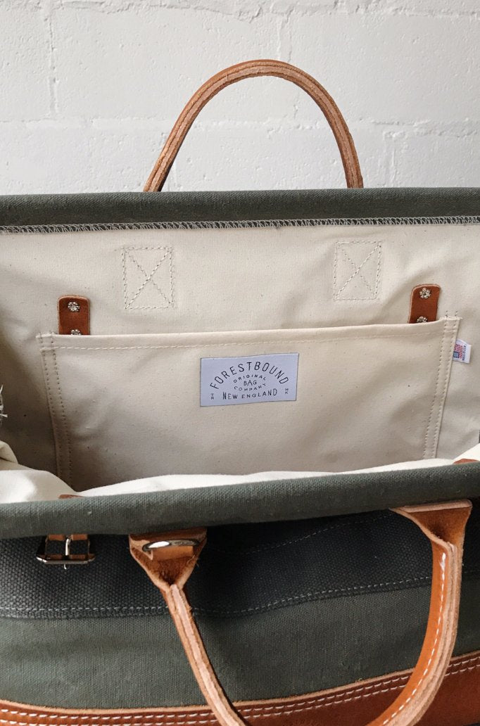 1950's era Salvaged Canvas Carryall