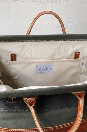 1950's era Salvaged Canvas Carryall