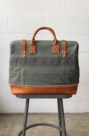 1950's era Salvaged Canvas Carryall