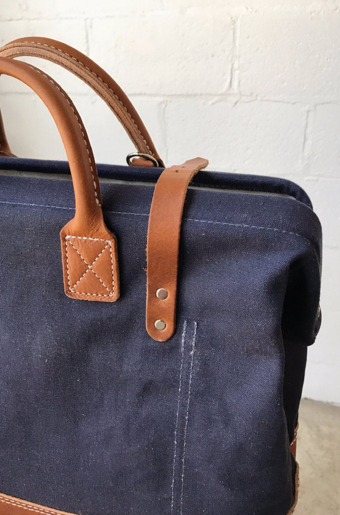 1950's era Salvaged Canvas Carryall