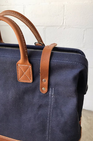 1950's era Salvaged Canvas Carryall