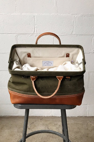 WWII era Salvaged Canvas Carryall