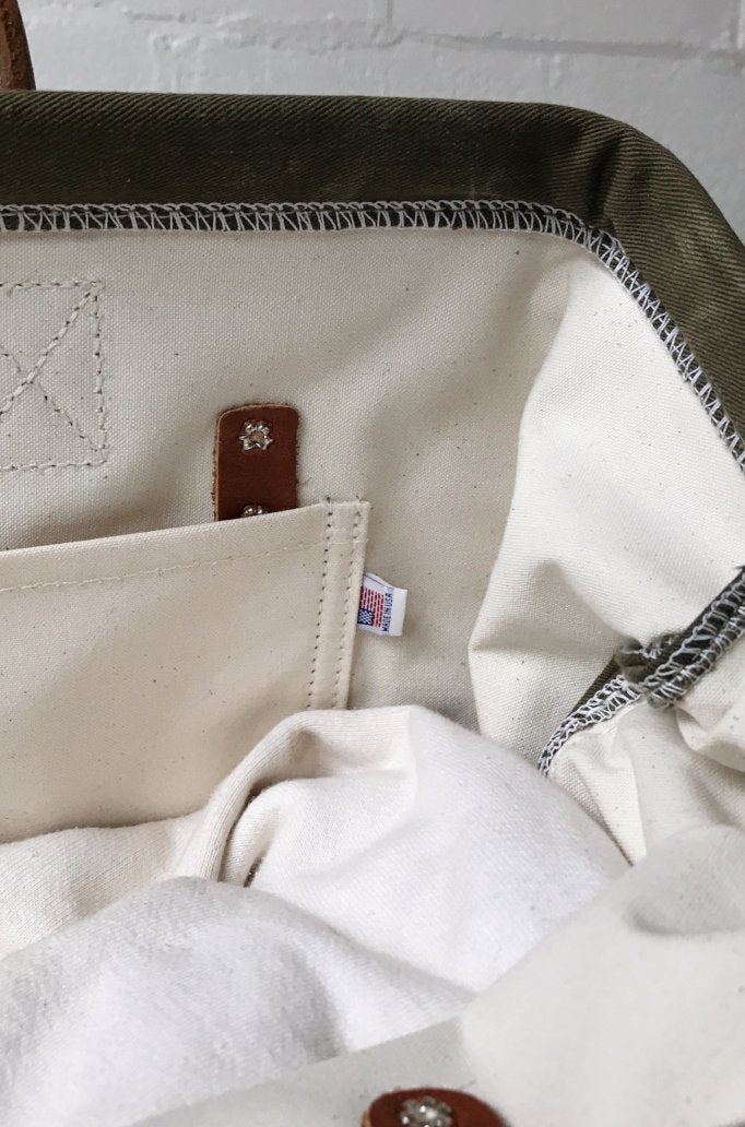 WWII era Salvaged Canvas Carryall
