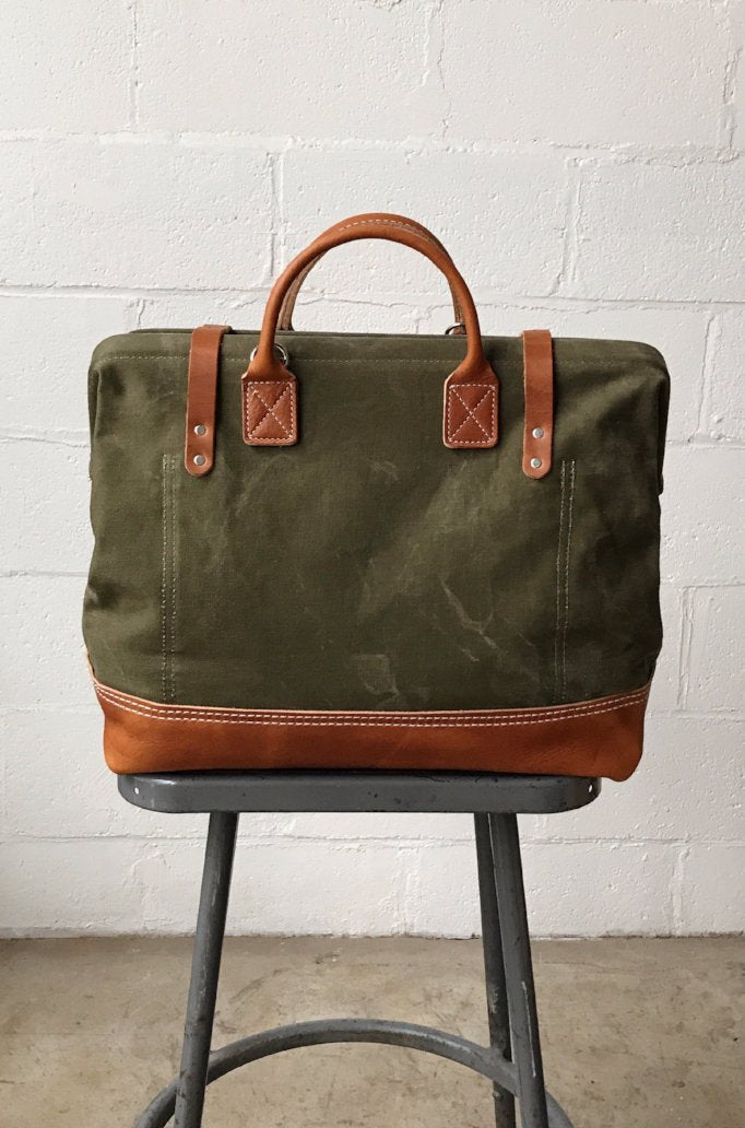WWII era Salvaged Canvas Carryall