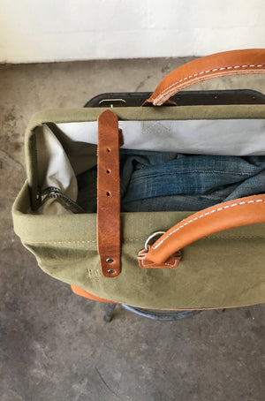 WWII era Salvaged Canvas Carryall