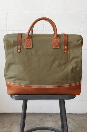 WWII era Salvaged Canvas Carryall