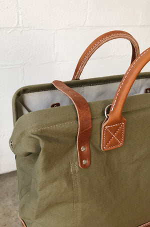 WWII era Salvaged Canvas Carryall