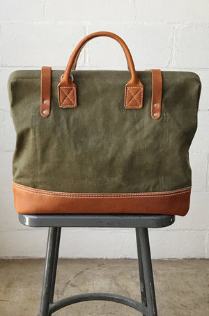 WWII era Salvaged Canvas Carryall