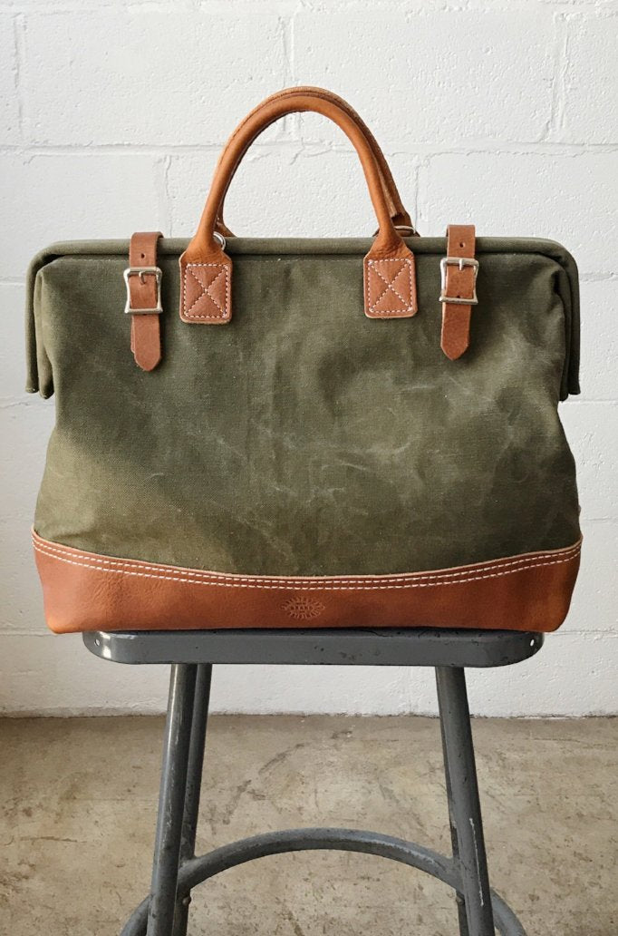 WWII era Salvaged Canvas Carryall
