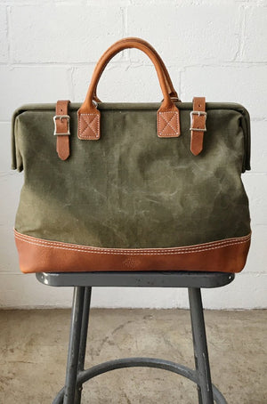 WWII era Salvaged Canvas Carryall