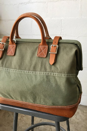 WWII era Salvaged Canvas Carryall