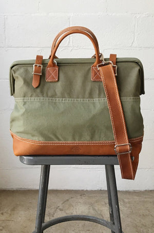 WWII era Salvaged Canvas Carryall