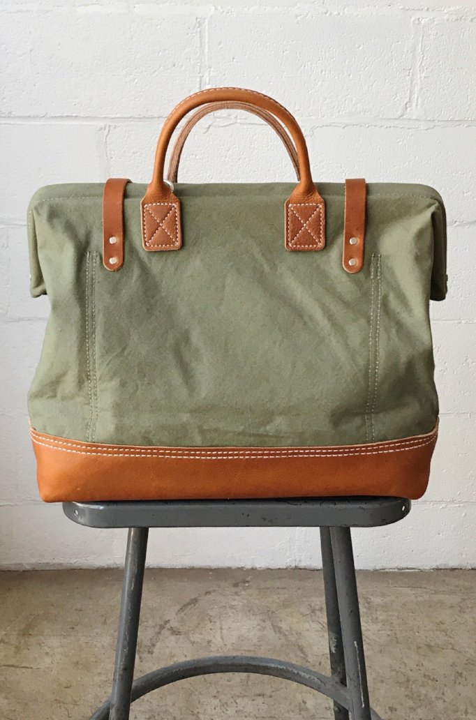 WWII era Salvaged Canvas Carryall