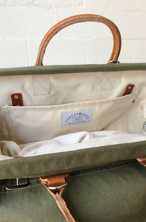 WWII era Salvaged Canvas Carryall