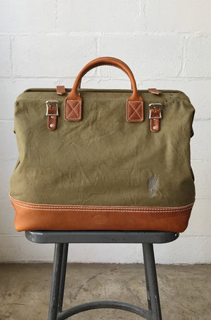 WWII era Salvaged Canvas Carryall