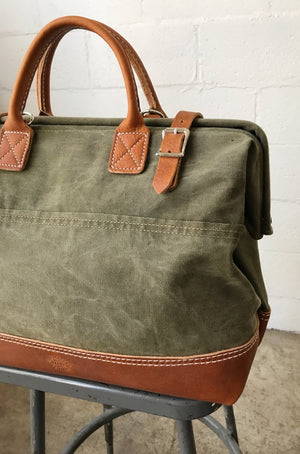 WWII era Salvaged Canvas Carryall