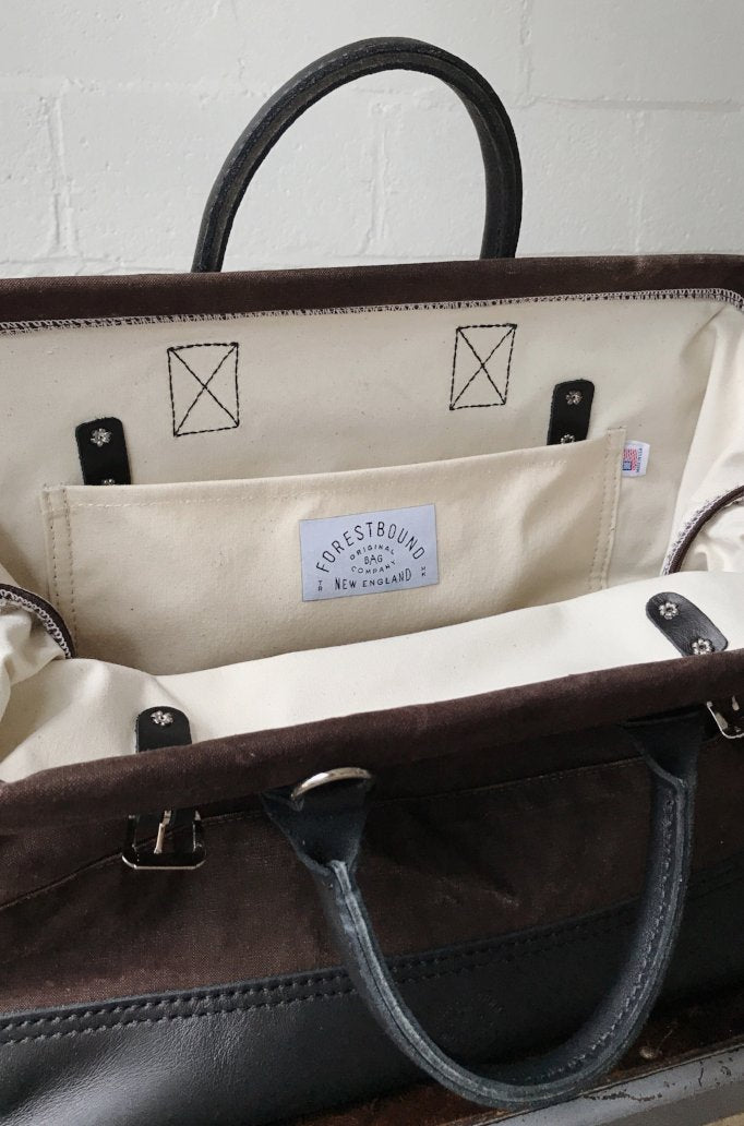1940's era Salvaged Canvas Carryall