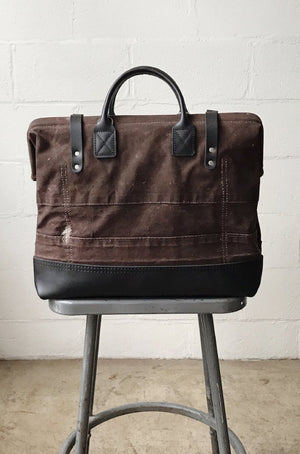 1940's era Salvaged Canvas Carryall