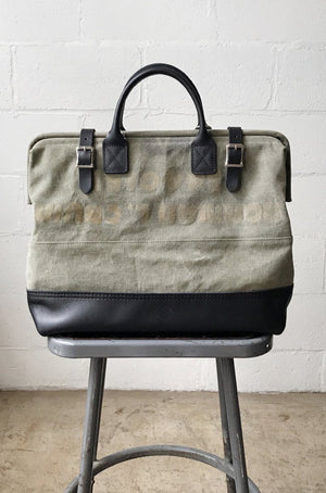 WWII era Salvaged Canvas Carryall