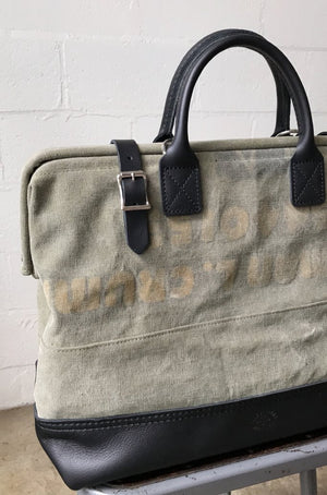 WWII era Salvaged Canvas Carryall