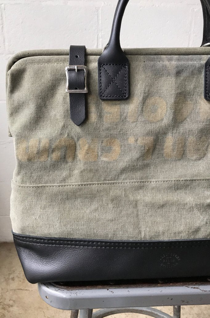WWII era Salvaged Canvas Carryall