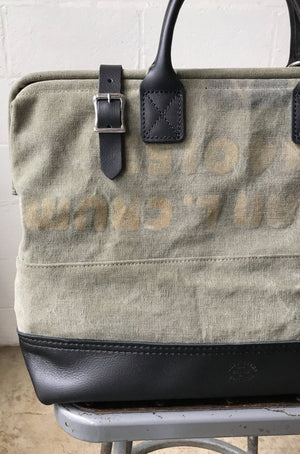WWII era Salvaged Canvas Carryall