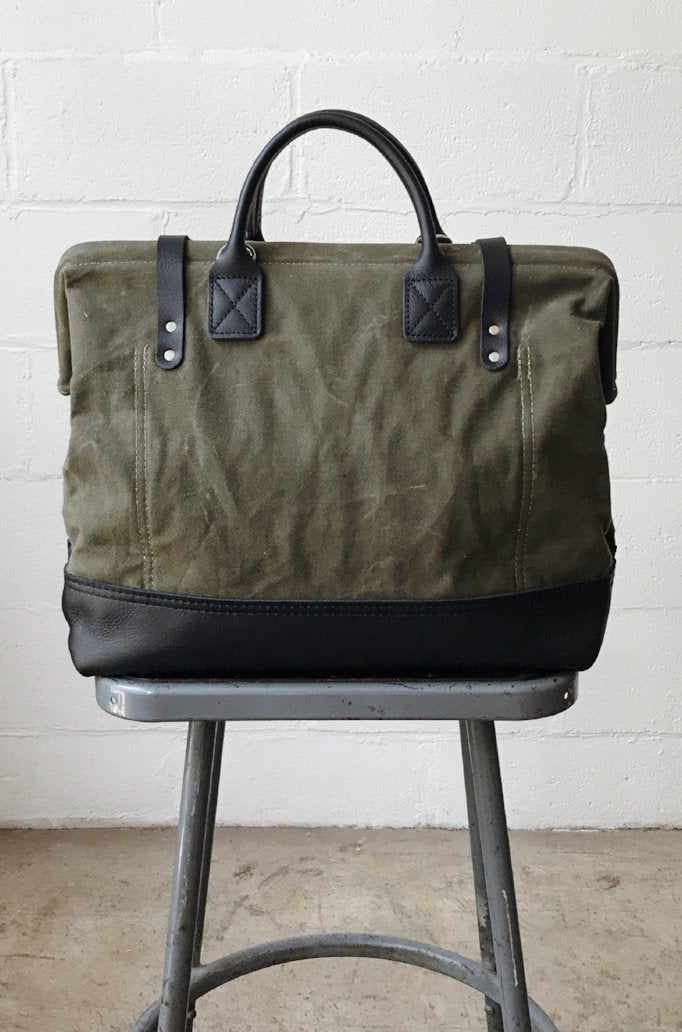 WWII era Salvaged Canvas Carryall