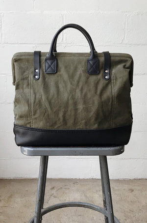 WWII era Salvaged Canvas Carryall