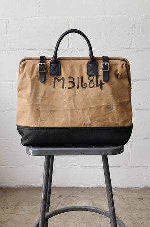 WWII era Salvaged Canvas Carryall