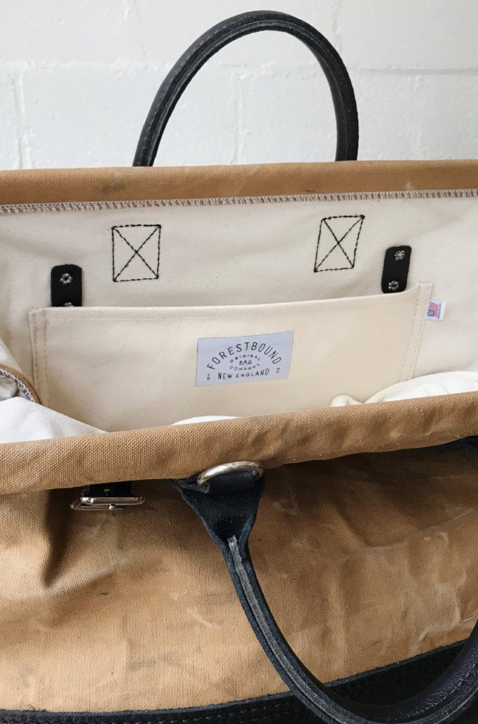 WWII era Salvaged Canvas Carryall