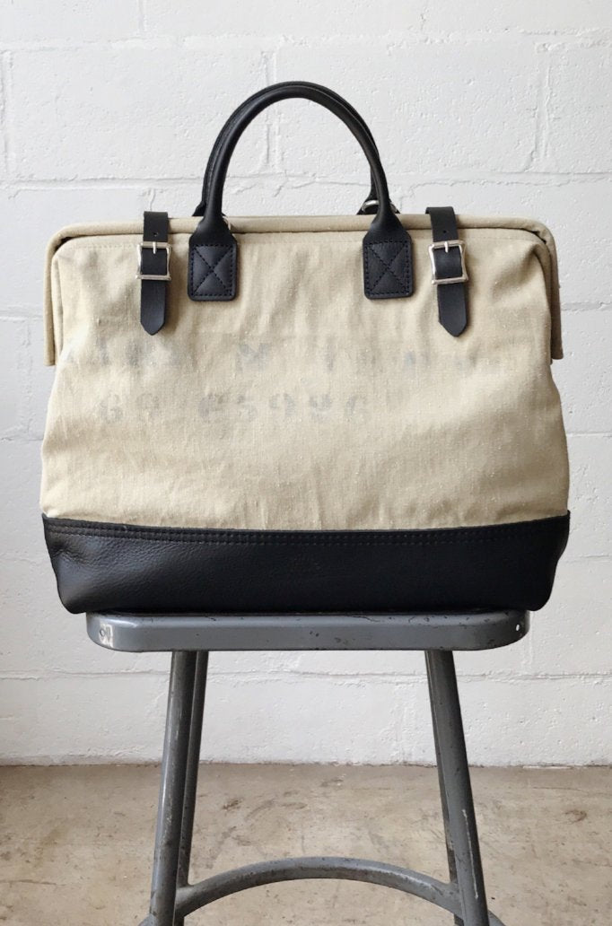 WWII era Salvaged Canvas Carryall
