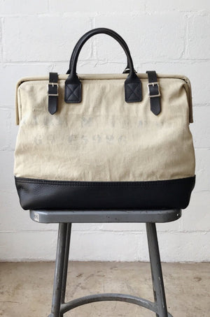 WWII era Salvaged Canvas Carryall