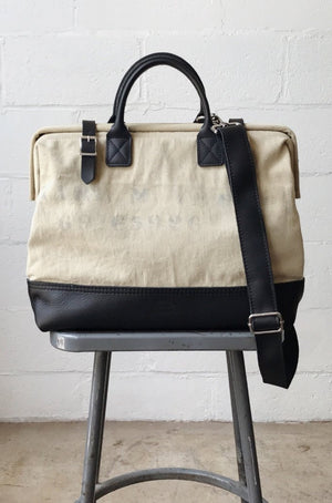 WWII era Salvaged Canvas Carryall