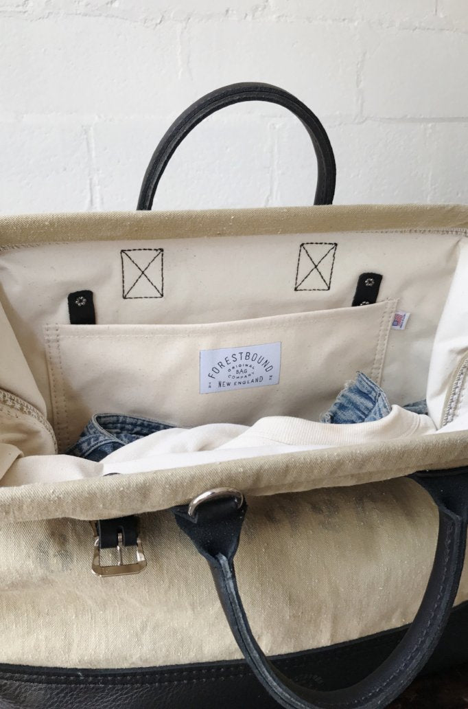 WWII era Salvaged Canvas Carryall